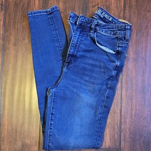 American Eagle Outfitters Women's Dark Blue Skinny Jeans